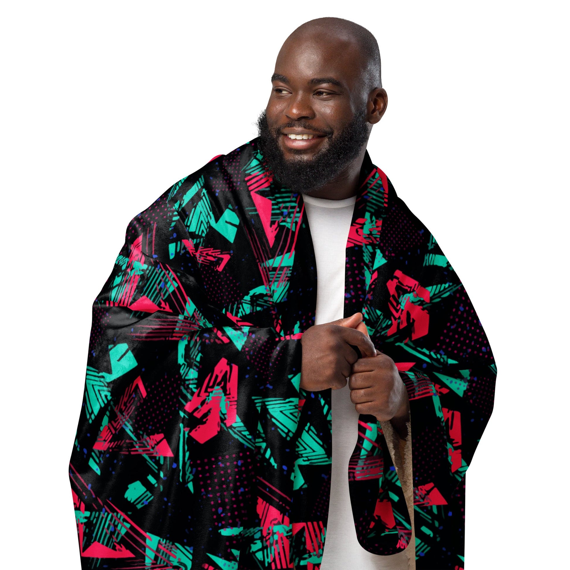 Neon Shatter CAMO Sherpa Blanket