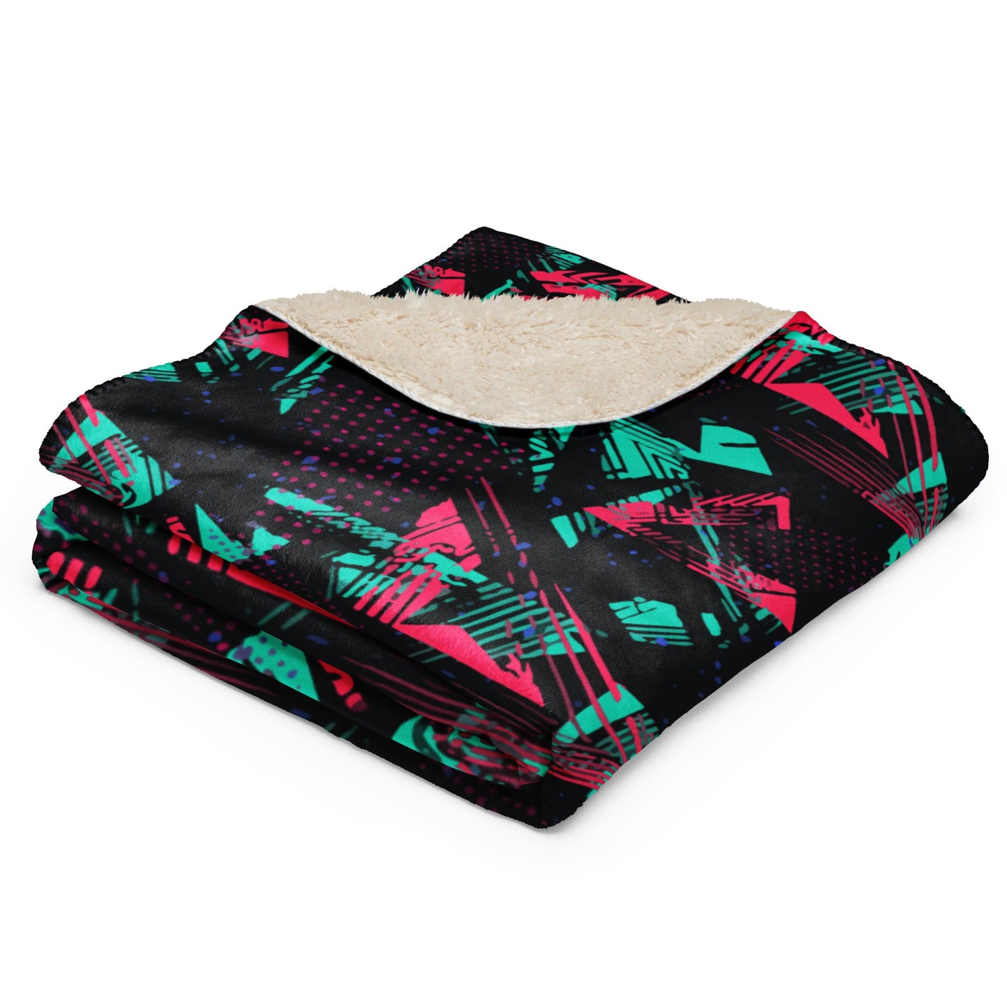 Neon Shatter CAMO Sherpa Blanket