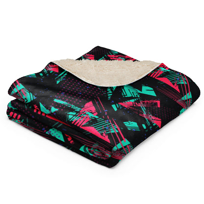 Neon Shatter CAMO Sherpa Blanket