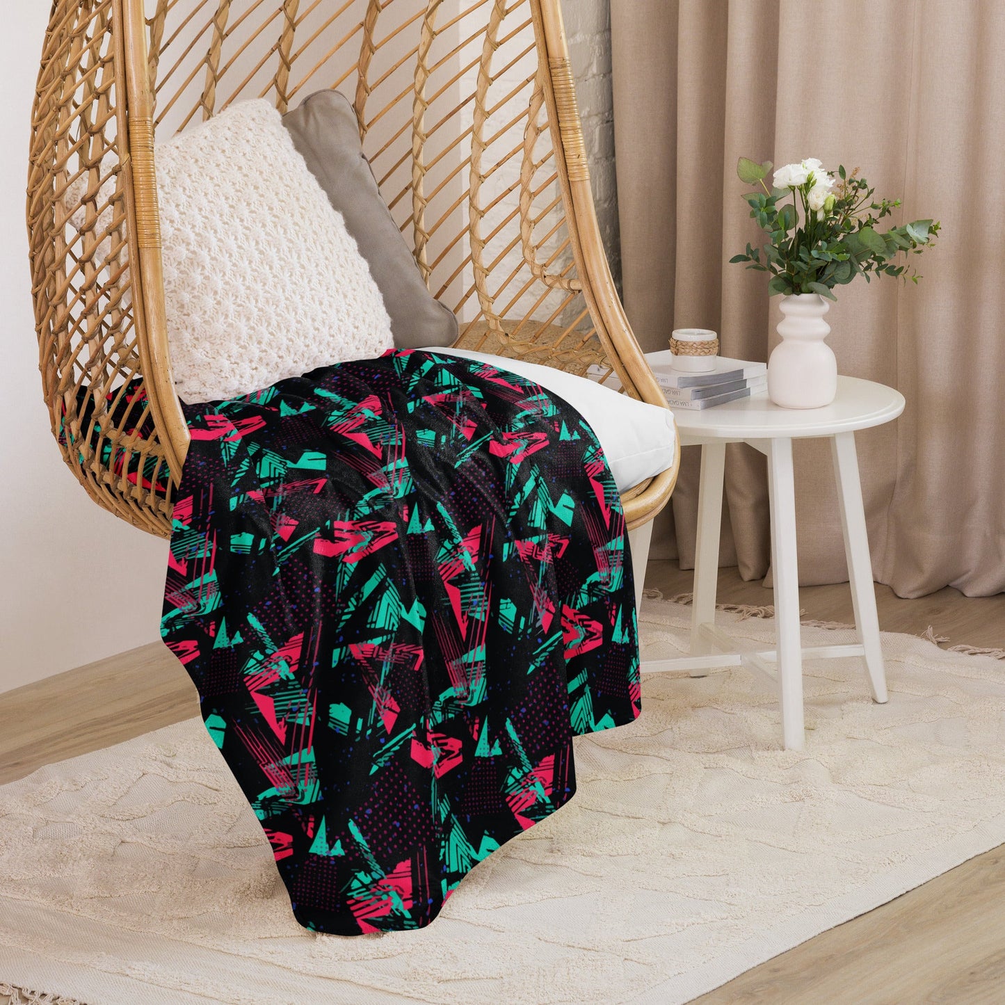 Neon Shatter CAMO Sherpa Blanket