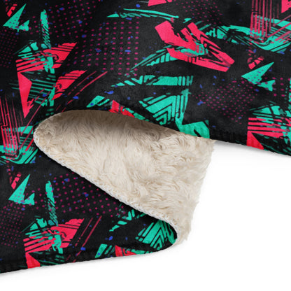 Neon Shatter CAMO Sherpa Blanket