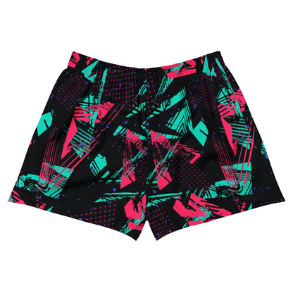 Neon Shatter CAMO Unisex Athletic Shorts