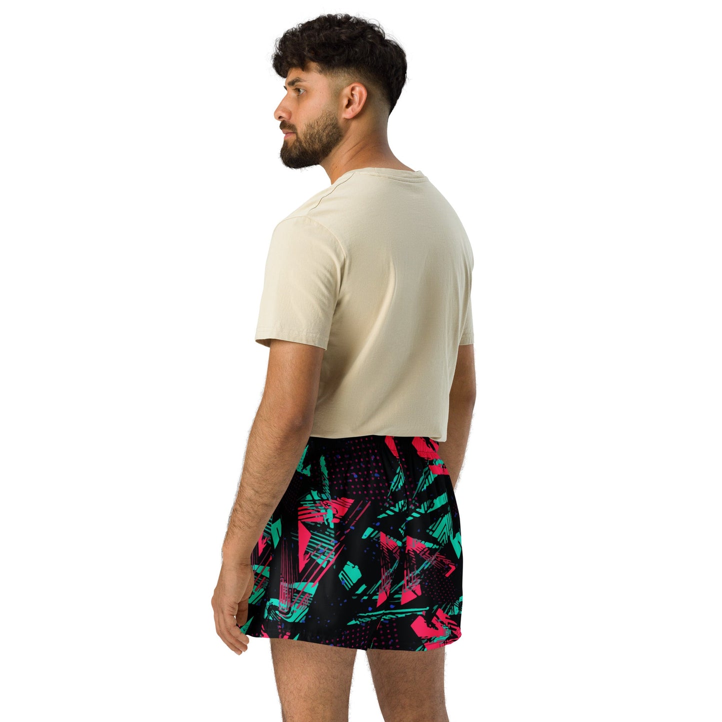 Neon Shatter CAMO Unisex Athletic Shorts