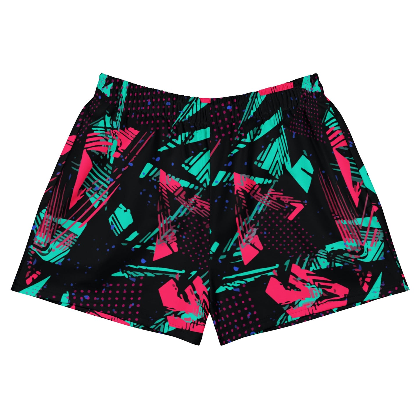 Neon Shatter CAMO Unisex Athletic Shorts
