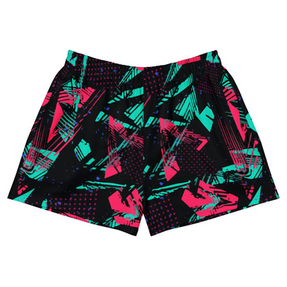 Neon Shatter CAMO Unisex Athletic Shorts