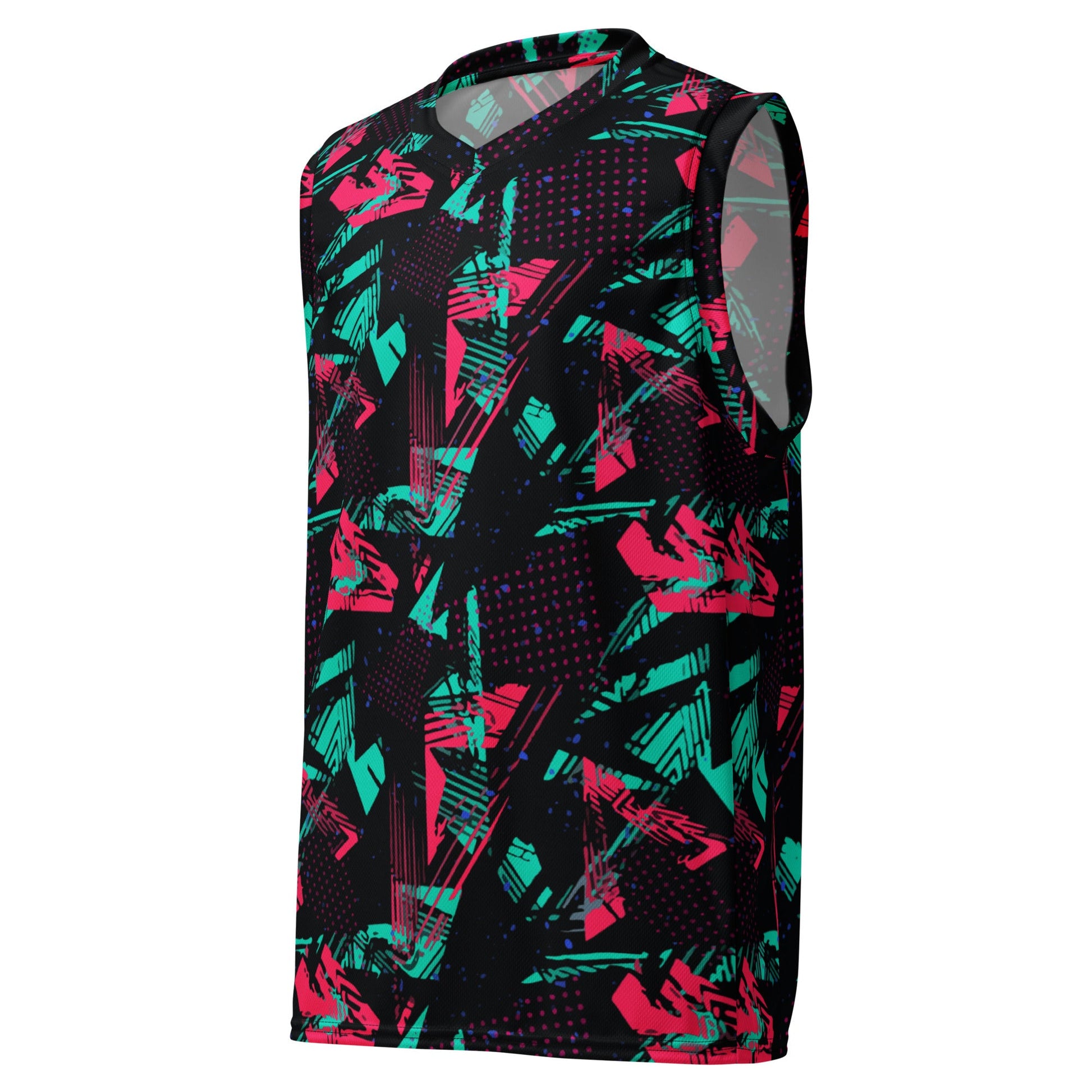 Neon Shatter CAMO Unisex Basketball Jersey