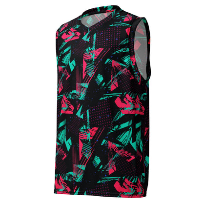 Neon Shatter CAMO Unisex Basketball Jersey
