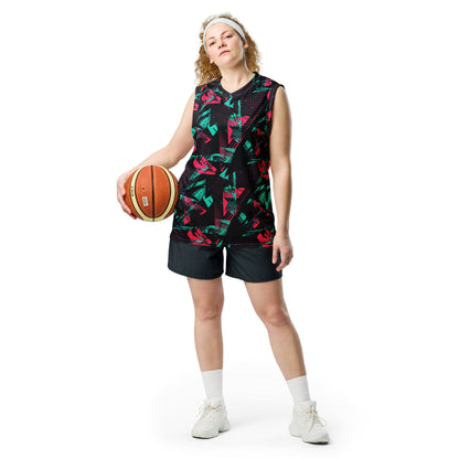 Neon Shatter CAMO Unisex Basketball Jersey