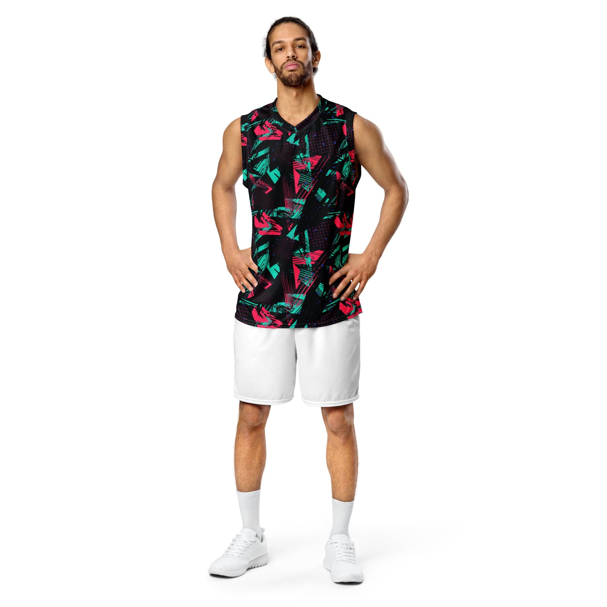 Neon Shatter CAMO Unisex Basketball Jersey