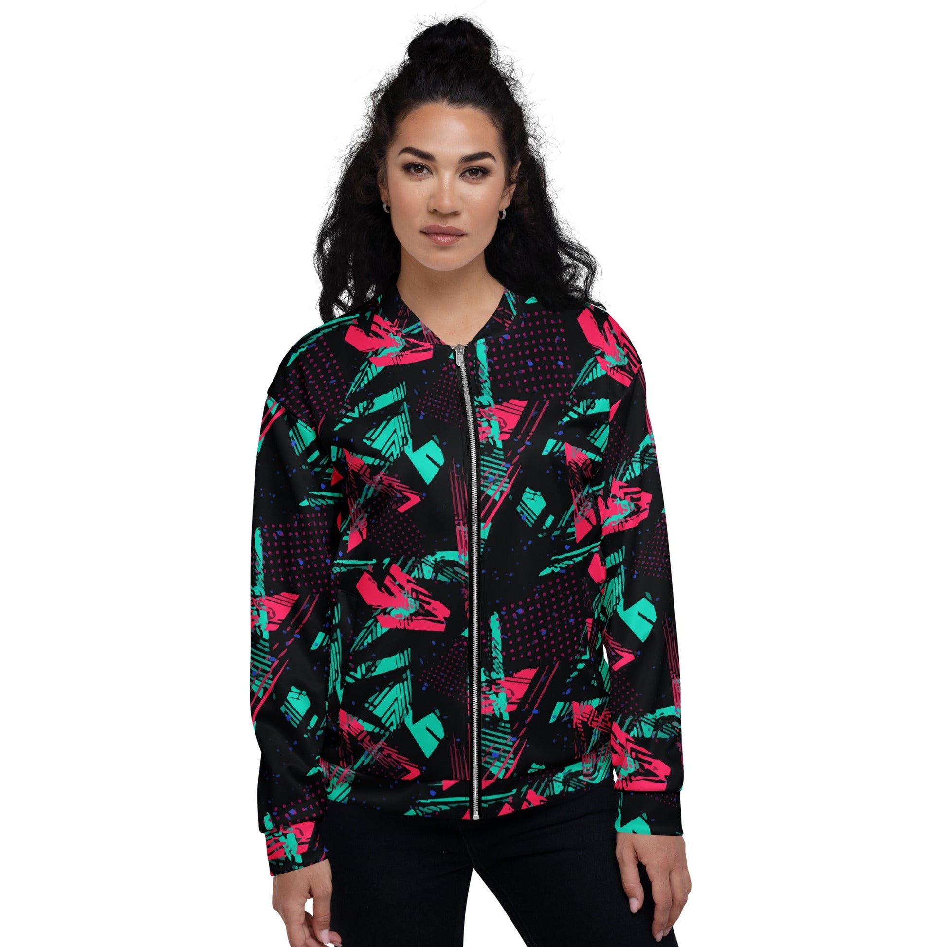 Neon Shatter CAMO Unisex Bomber Jacket