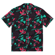 Neon Shatter CAMO Unisex Short-Sleeve Button Shirt - 2XS - Button-Up