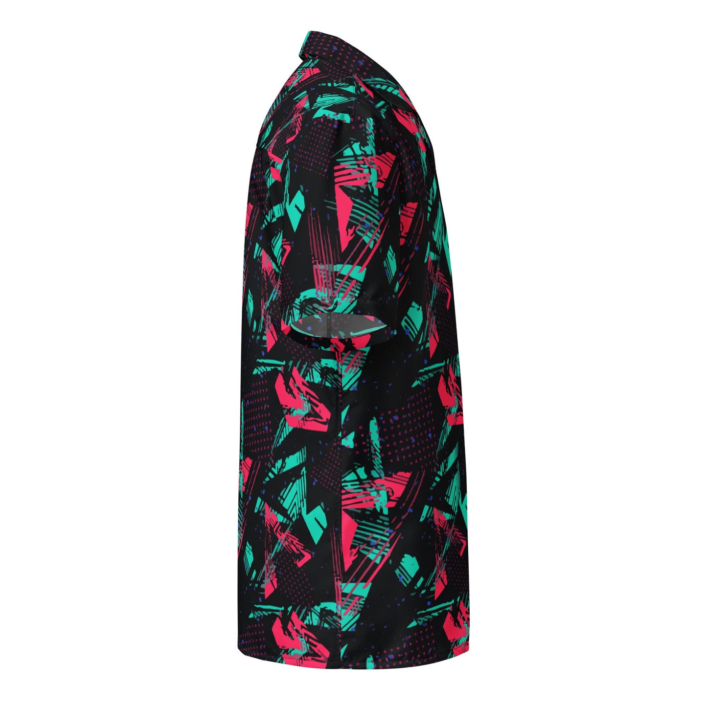 Neon Shatter CAMO Unisex Short-Sleeve Button Shirt