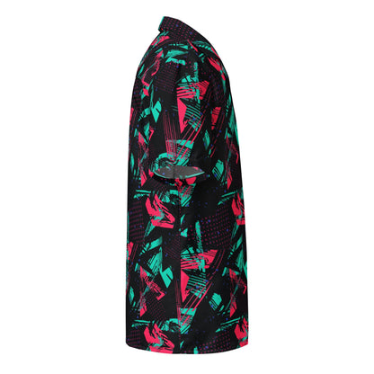 Neon Shatter CAMO Unisex Short-Sleeve Button Shirt