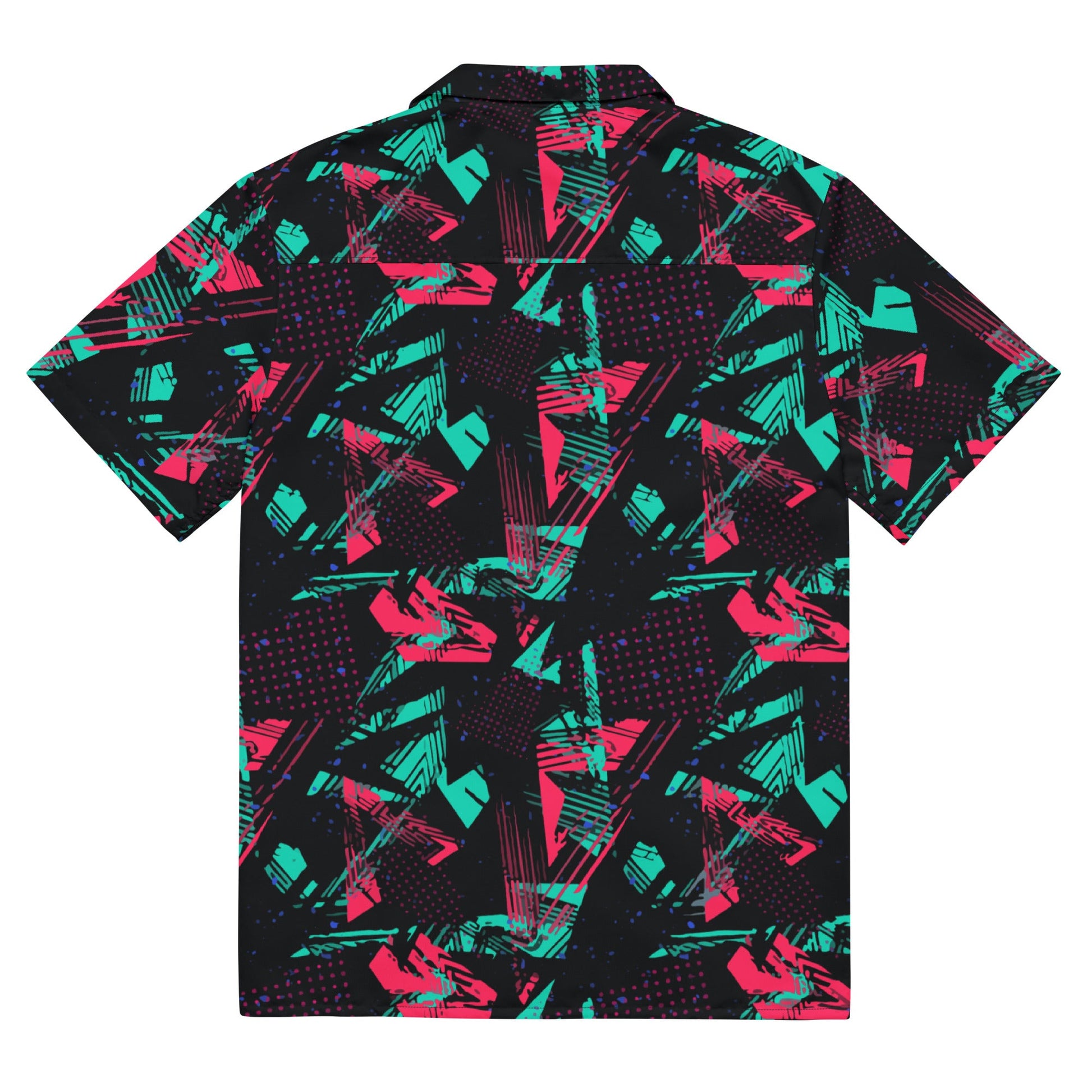 Neon Shatter CAMO Unisex Short-Sleeve Button Shirt