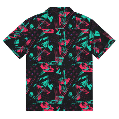 Neon Shatter CAMO Unisex Short-Sleeve Button Shirt