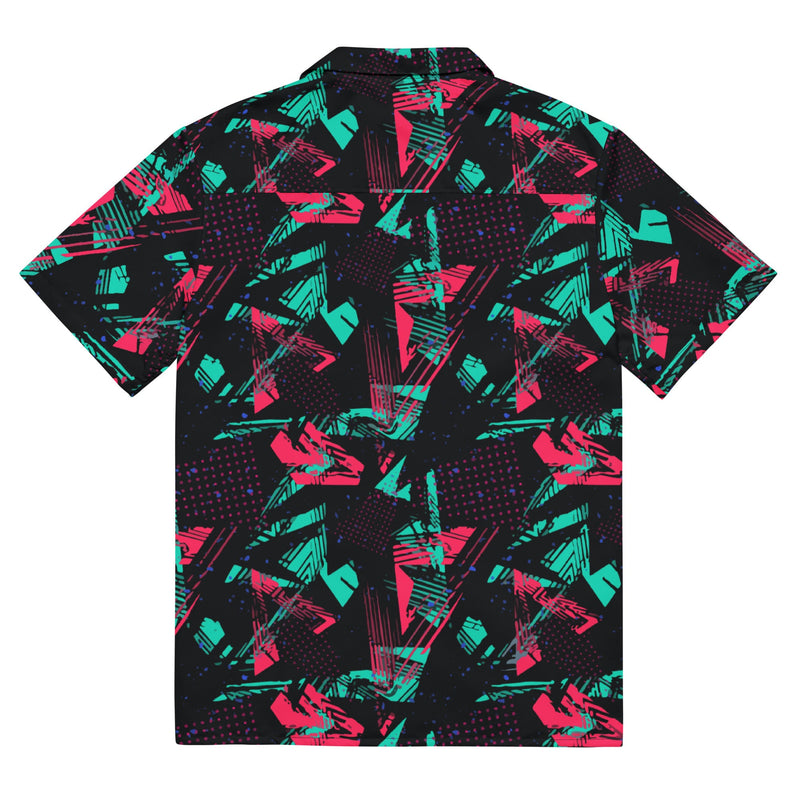 Neon Shatter CAMO Unisex Short-Sleeve Button Shirt - Button-Up