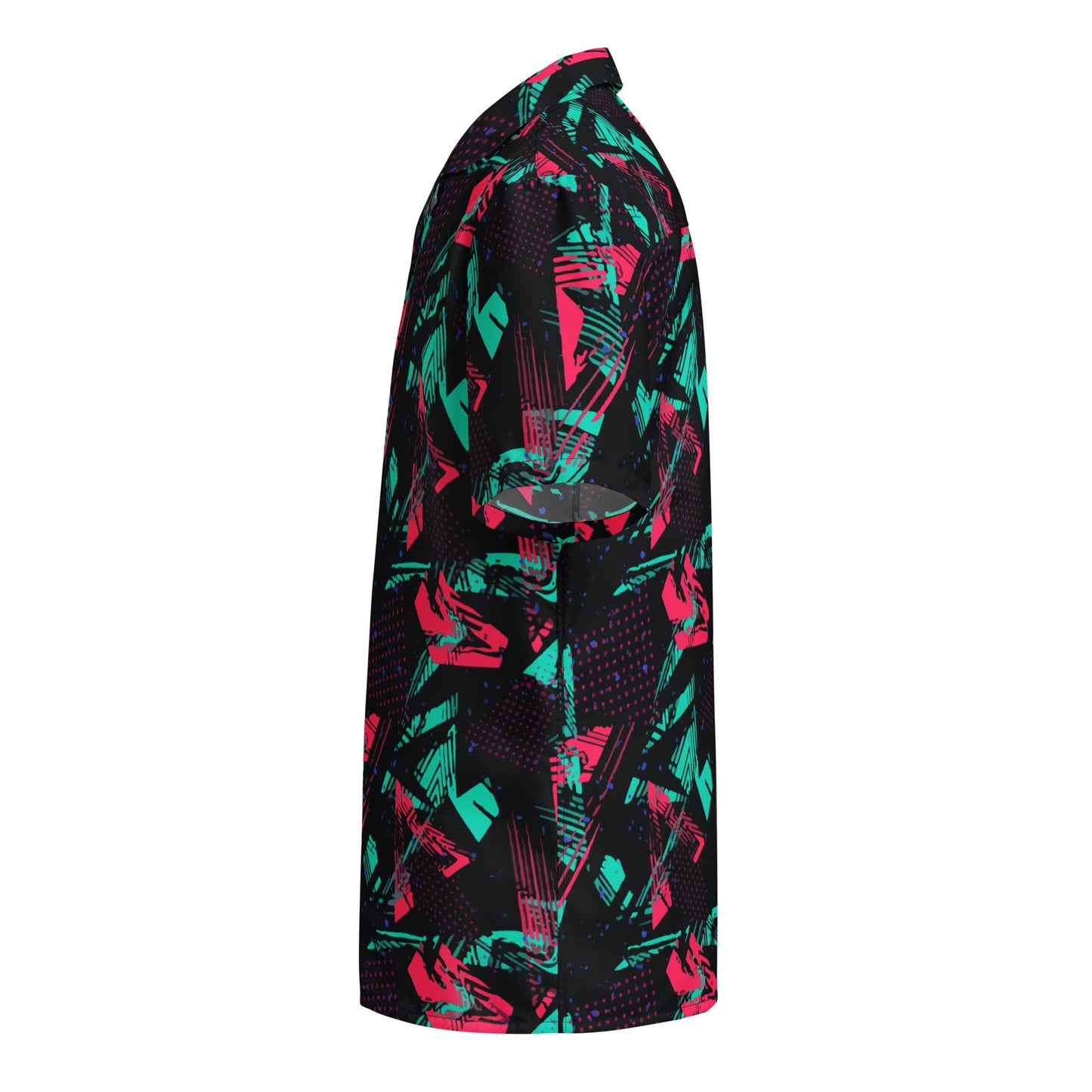 Neon Shatter CAMO Unisex Short-Sleeve Button Shirt