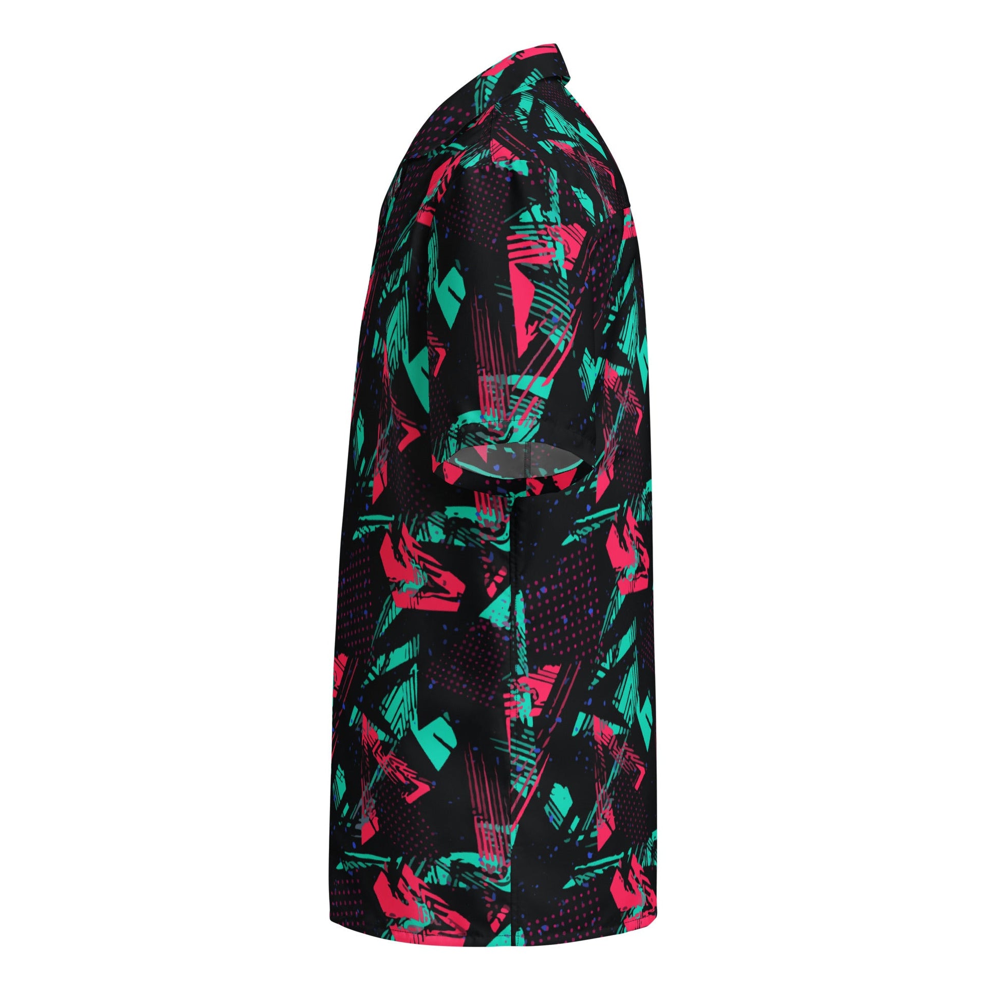 Neon Shatter CAMO Unisex Short-Sleeve Button Shirt