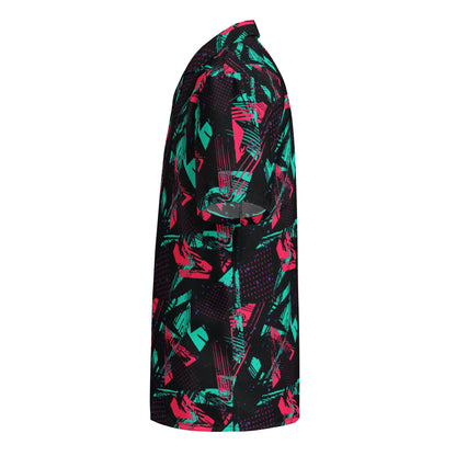 Neon Shatter CAMO Unisex Short-Sleeve Button Shirt
