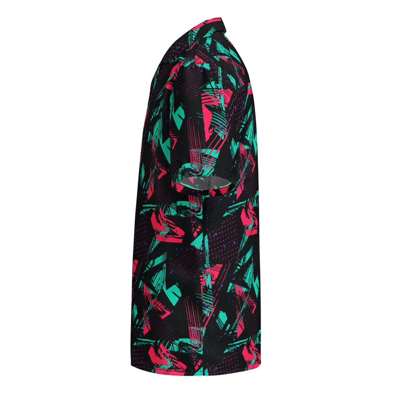 Neon Shatter CAMO Unisex Short-Sleeve Button Shirt - Button-Up