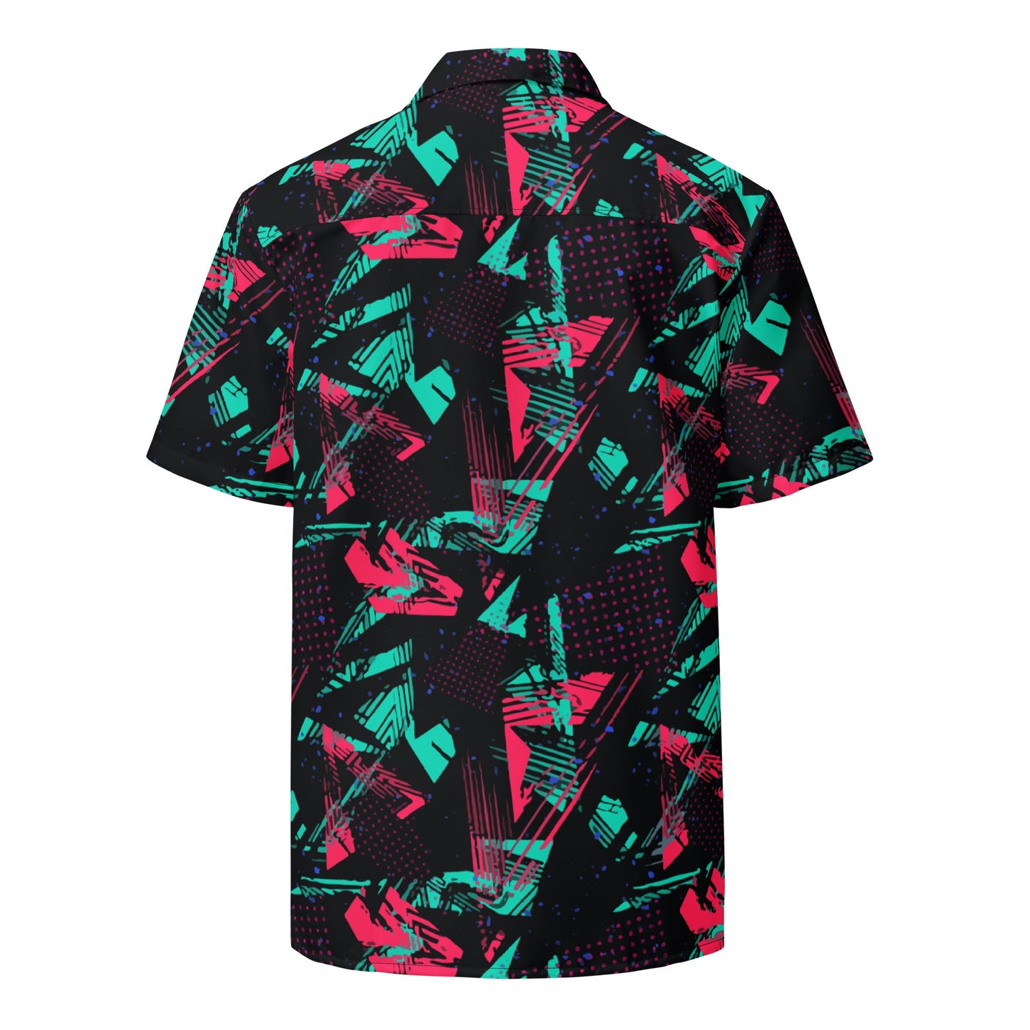 Neon Shatter CAMO Unisex Short-Sleeve Button Shirt