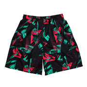 Neon Shatter CAMO Unisex Mesh Shorts - 2XS