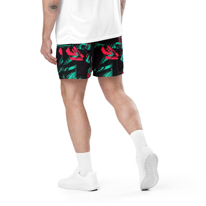 Neon Shatter CAMO Unisex Mesh Shorts