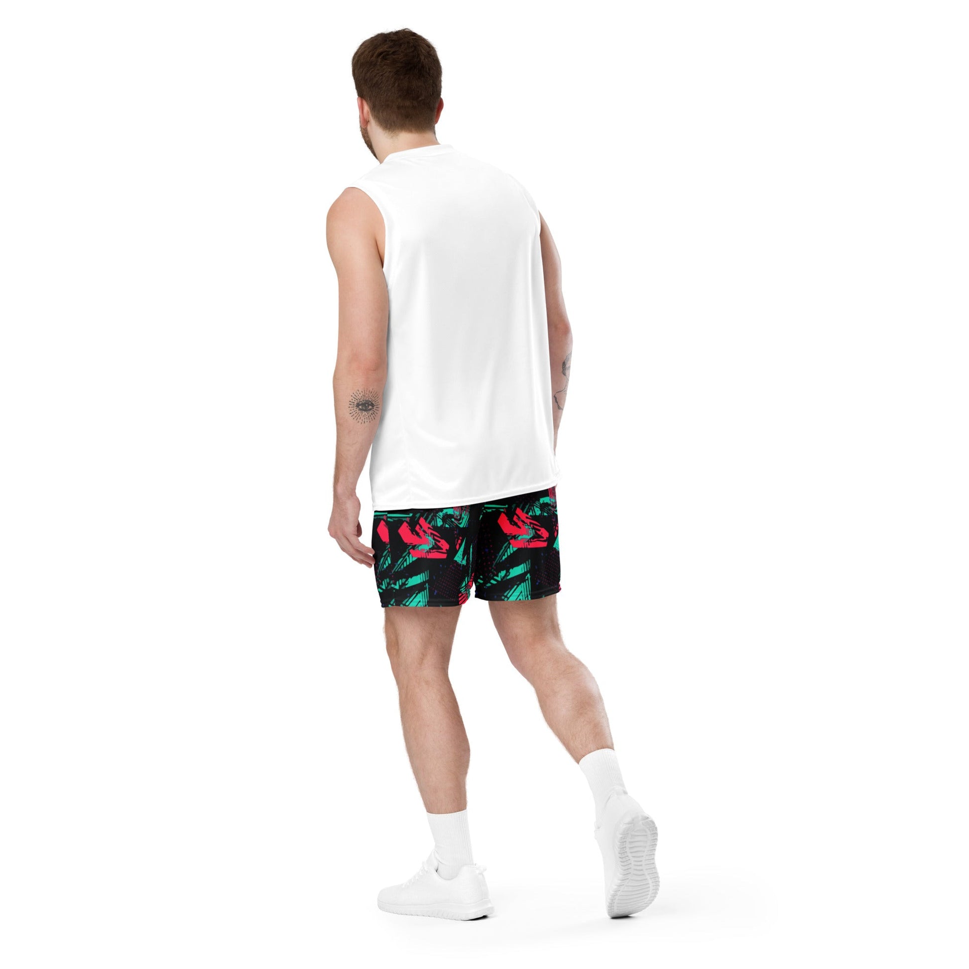Neon Shatter CAMO Unisex Mesh Shorts
