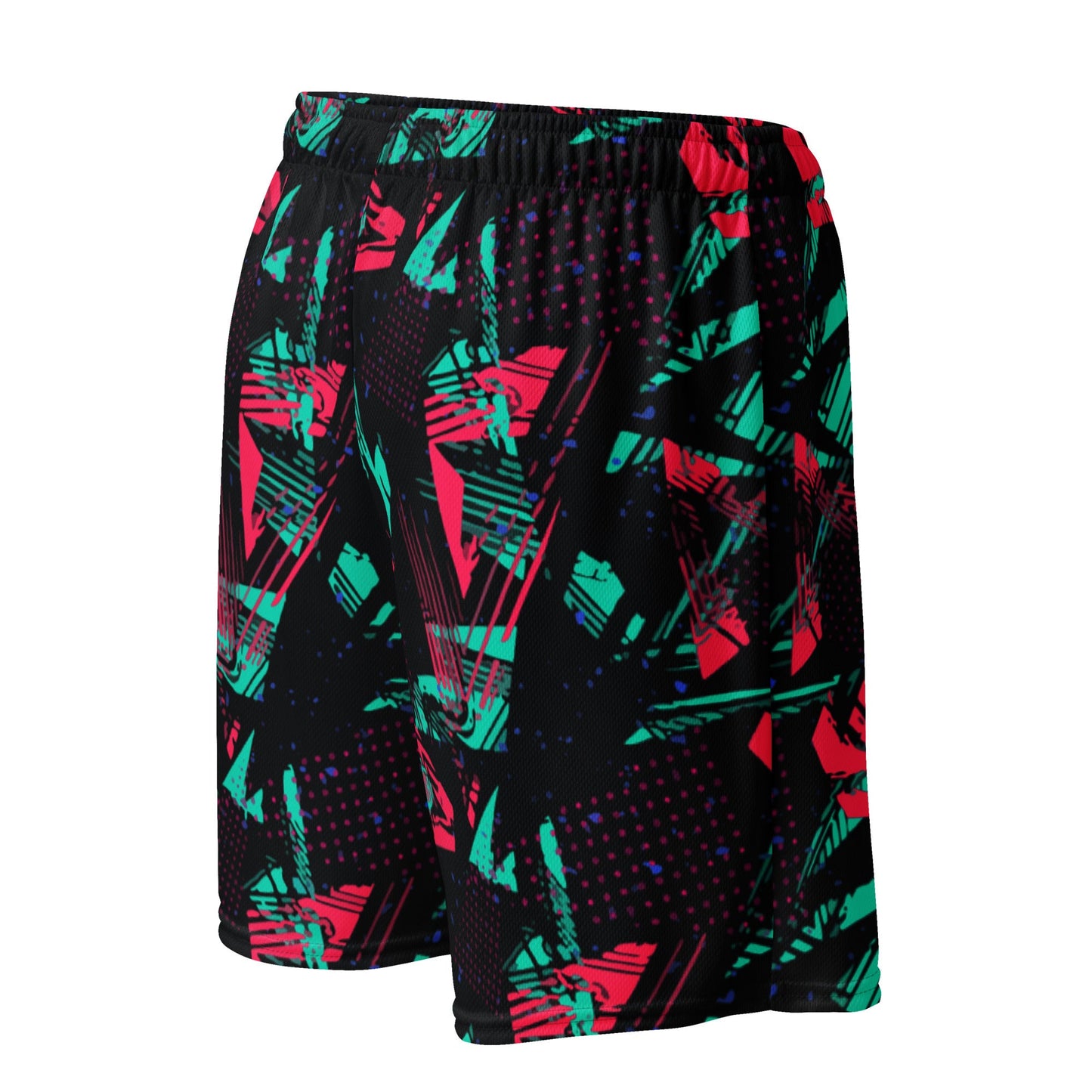 Neon Shatter CAMO Unisex Mesh Shorts
