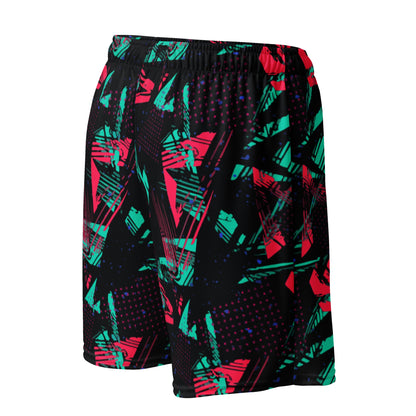 Neon Shatter CAMO Unisex Mesh Shorts