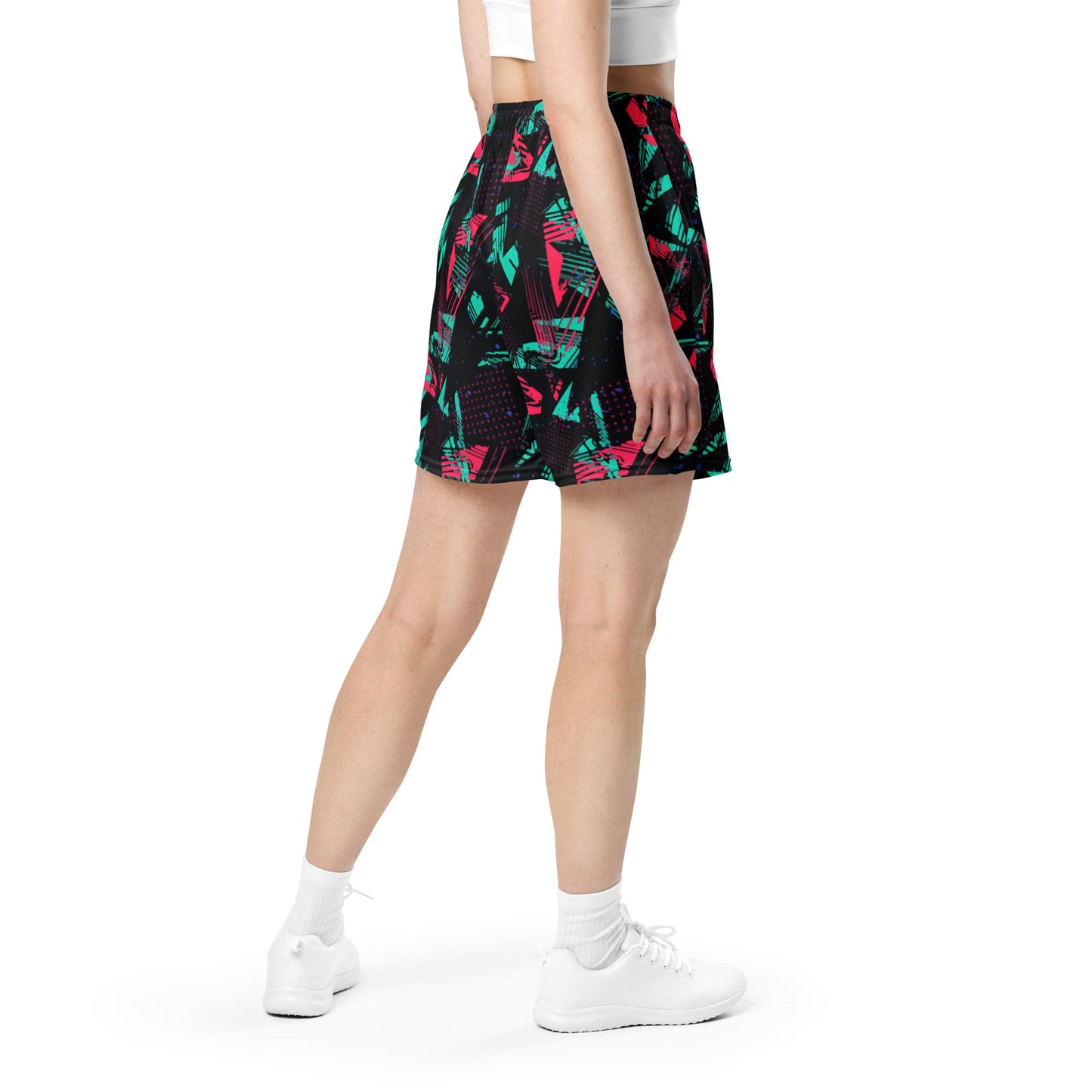 Neon Shatter CAMO Unisex Mesh Shorts