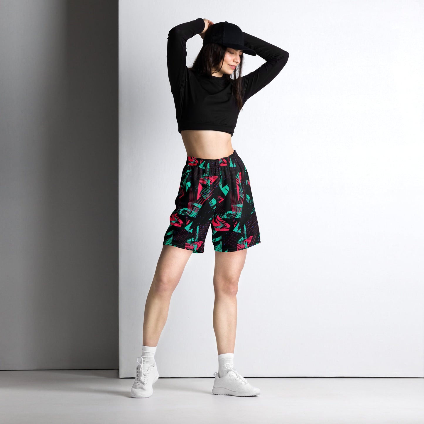 Neon Shatter CAMO Unisex Mesh Shorts