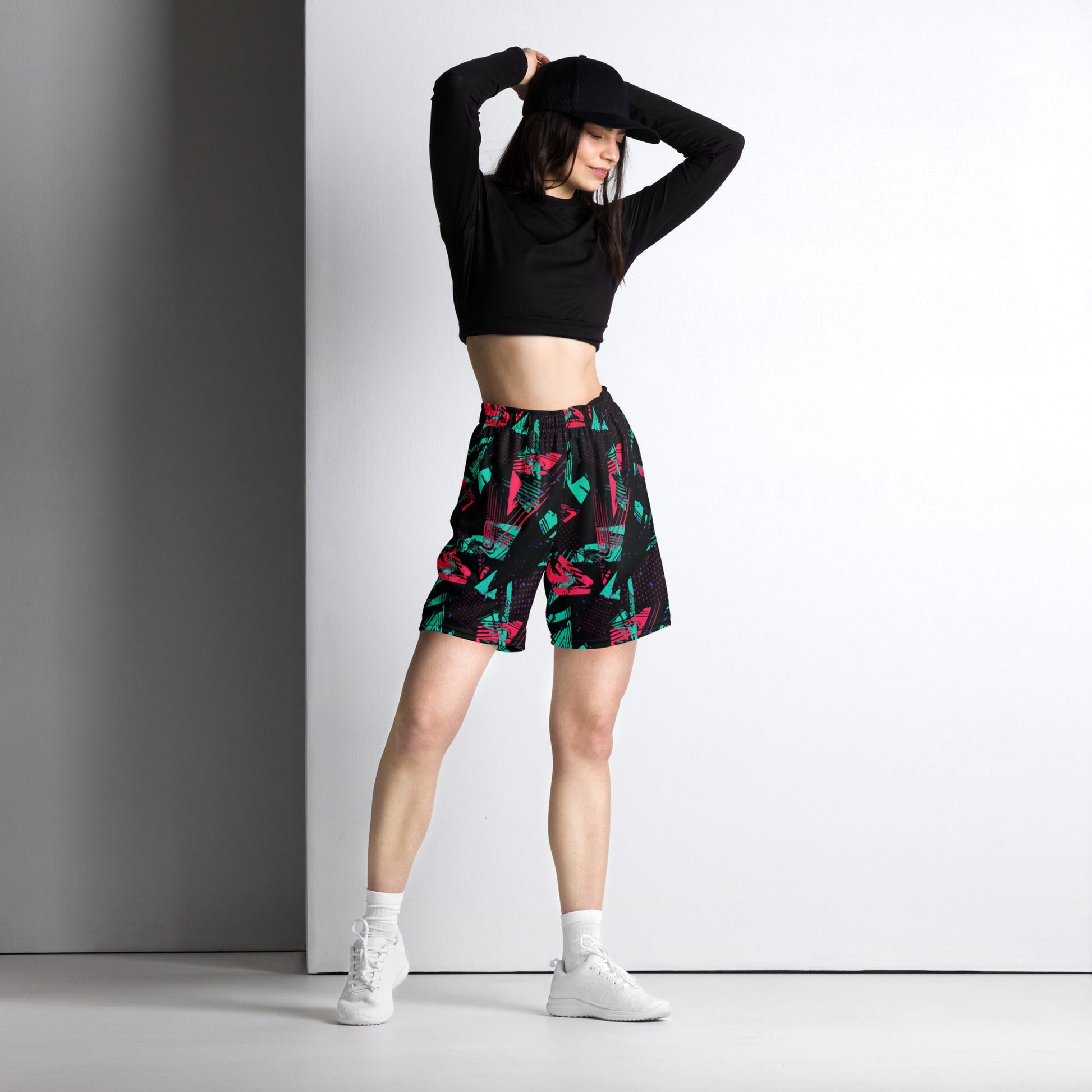 Neon Shatter CAMO Unisex Mesh Shorts