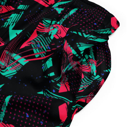 Neon Shatter CAMO Unisex Mesh Shorts