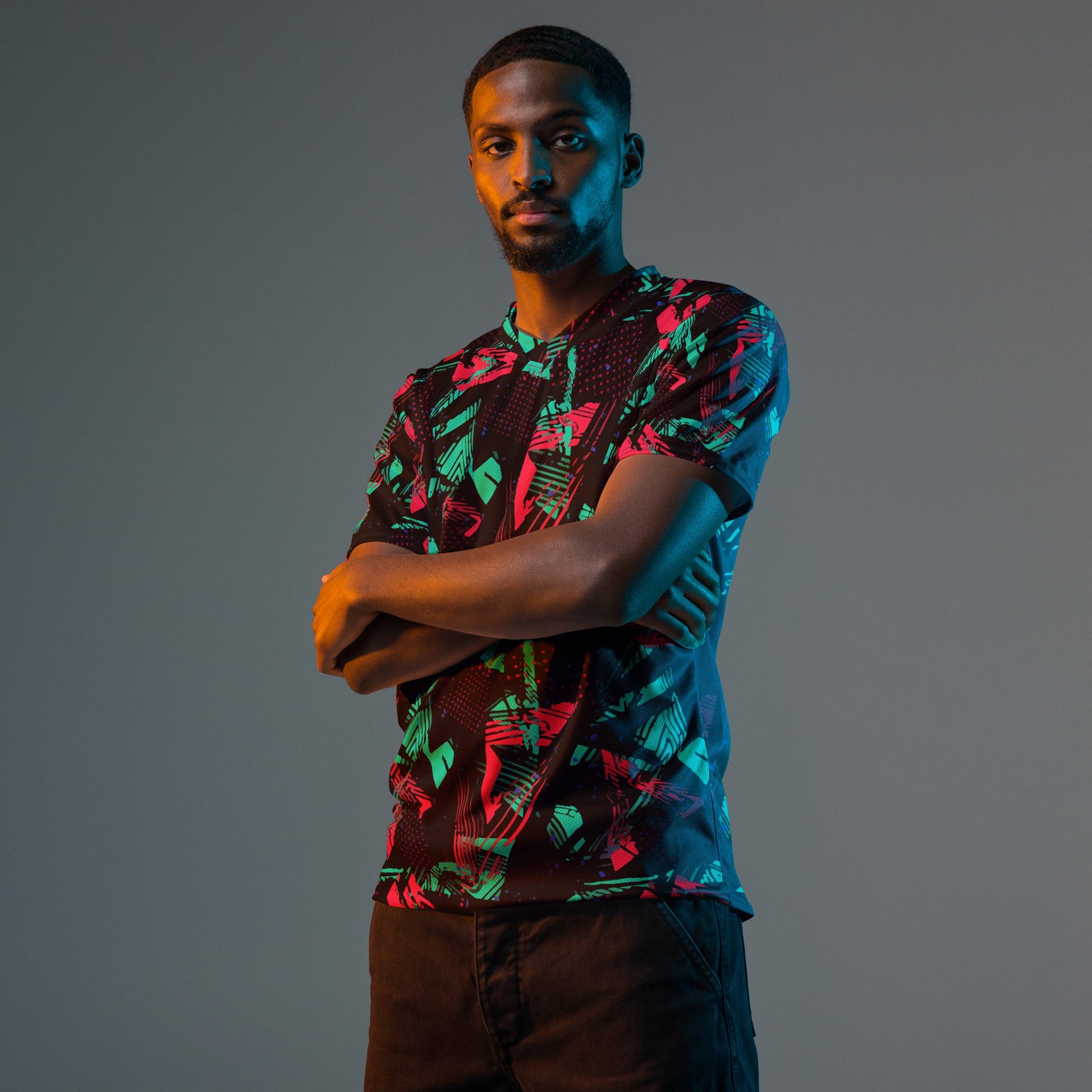 Neon Shatter CAMO Unisex Sports Jersey