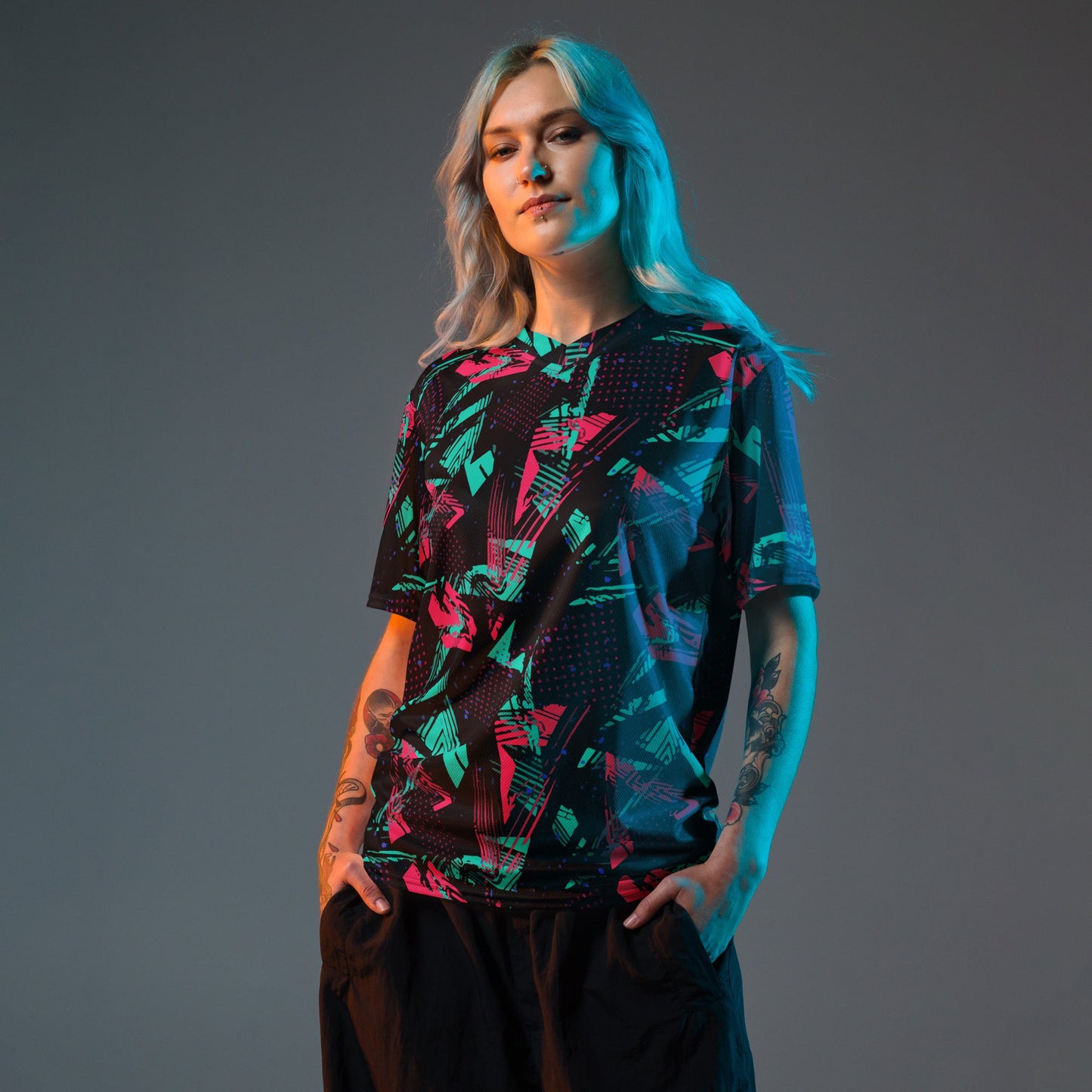 Neon Shatter CAMO Unisex Sports Jersey