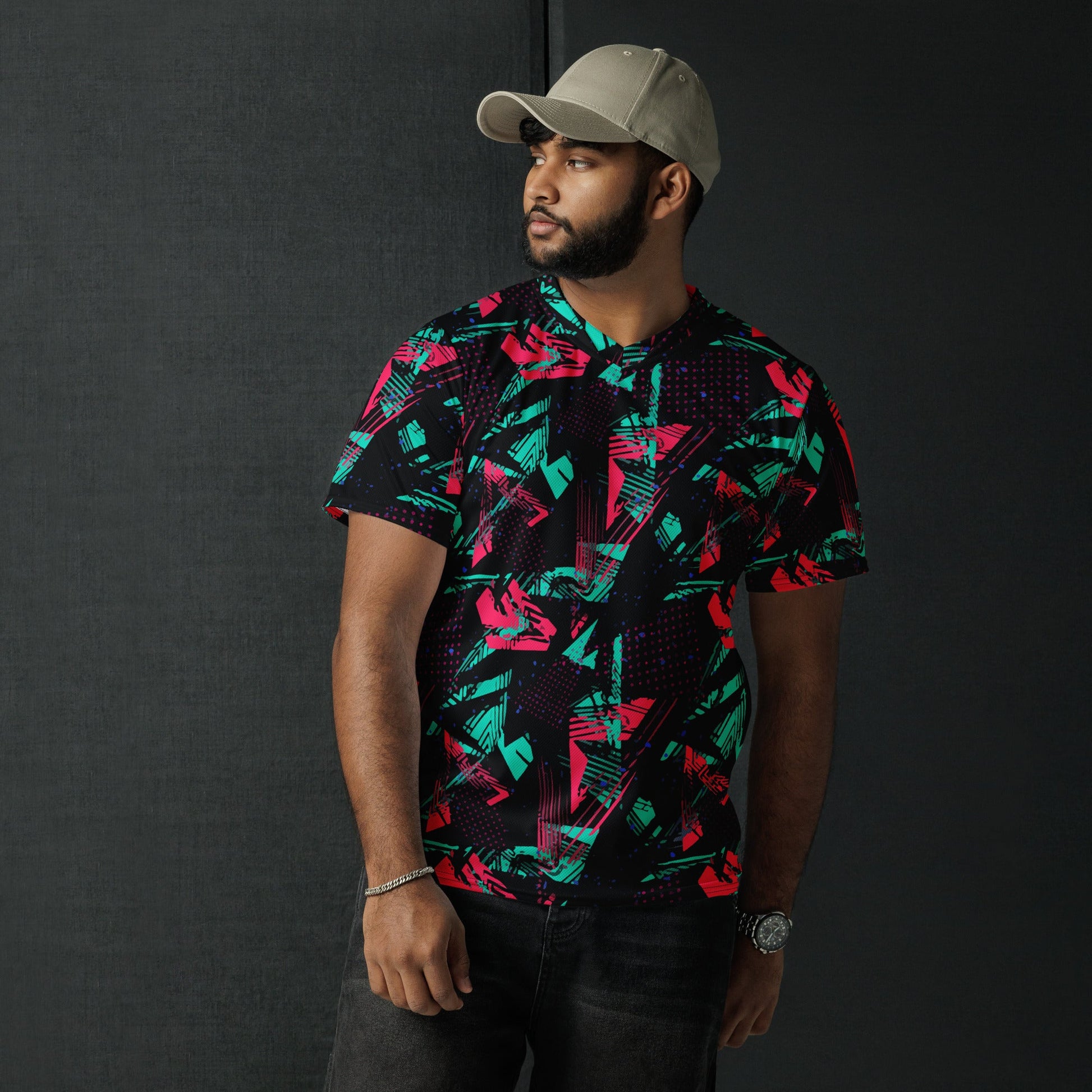 Neon Shatter CAMO Unisex Sports Jersey