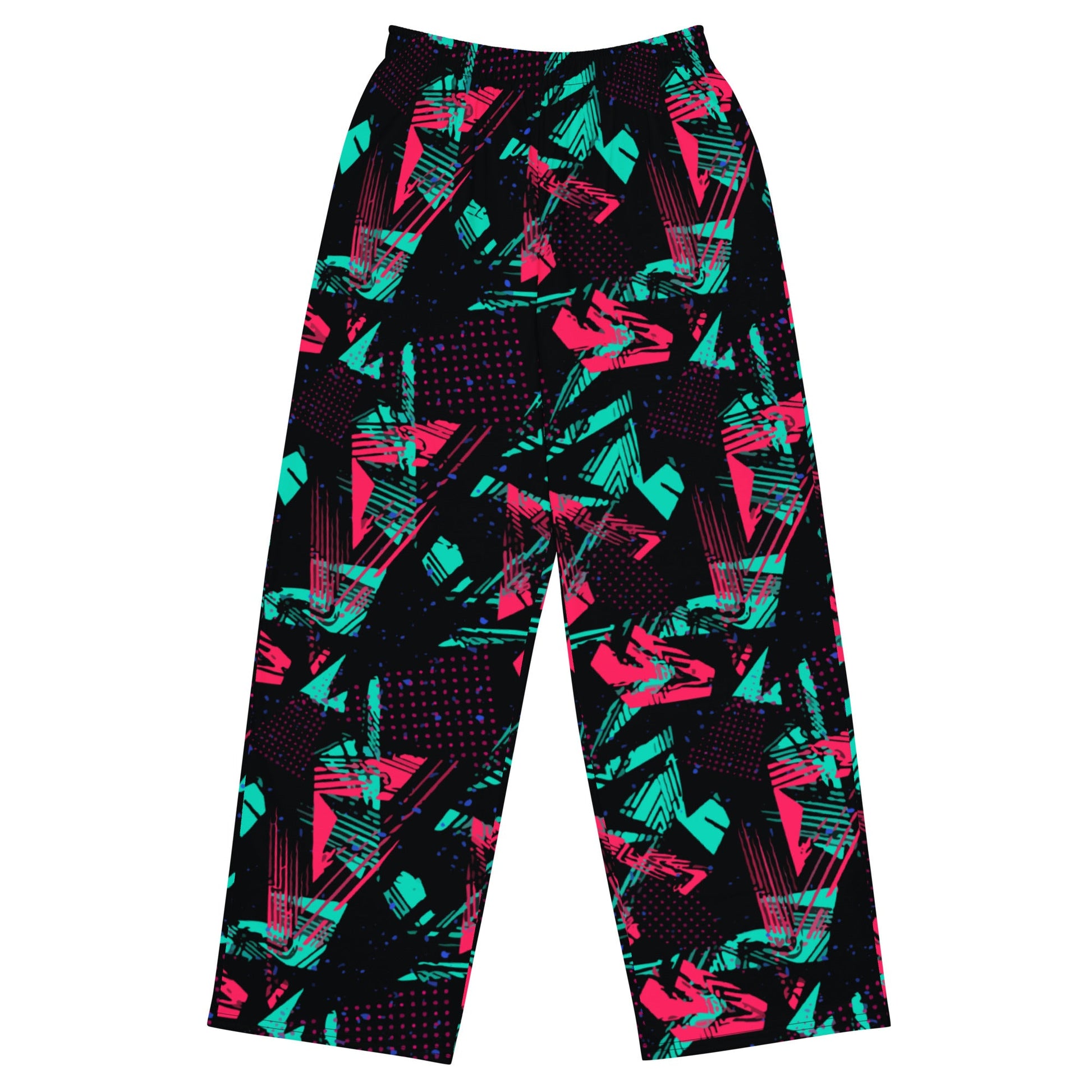 Neon Shatter CAMO Unisex Wide-Leg Leisure Pants - 2XS