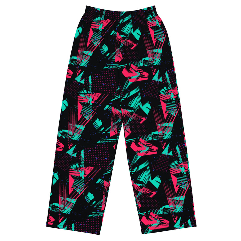 Neon Shatter CAMO Unisex Wide-Leg Leisure Pants - 2XS - Pant