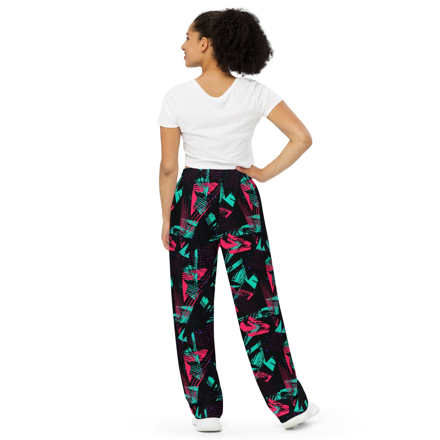Neon Shatter CAMO Unisex Wide-Leg Leisure Pants