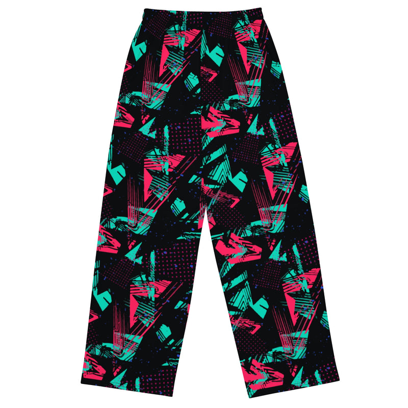 Neon Shatter CAMO Unisex Wide-Leg Leisure Pants - Pant