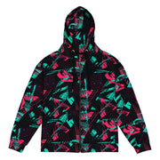 Neon Shatter CAMO Unisex Zip Hoodie - 2XS