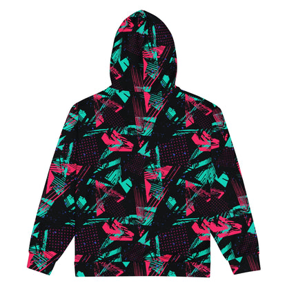 Neon Shatter CAMO Unisex Zip Hoodie