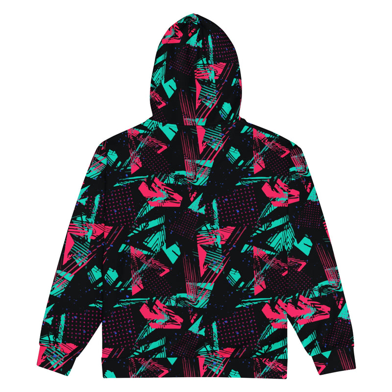 Neon Shatter CAMO Unisex Zip Hoodie
