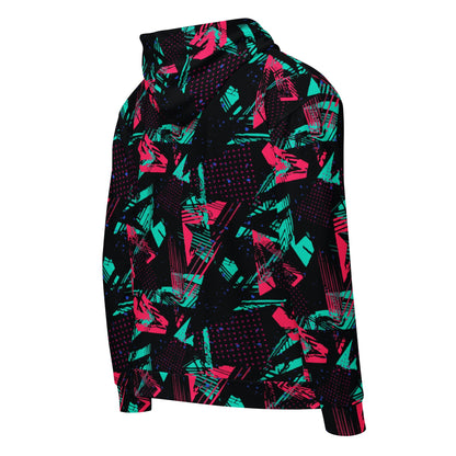 Neon Shatter CAMO Unisex Zip Hoodie