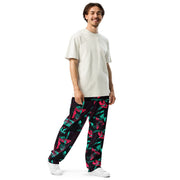 Neon Shatter CAMO Unisex Wide-Leg Joggers