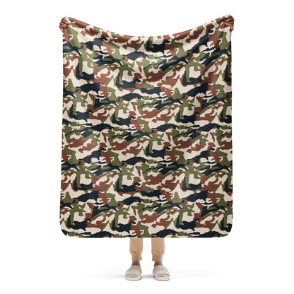 Nepal DPM 1990 CAMO Sherpa blanket - 50″×60″ - Sherpa Blanket