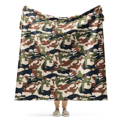 Nepal DPM 1990 CAMO Sherpa blanket - 60″×80″ - Sherpa Blanket