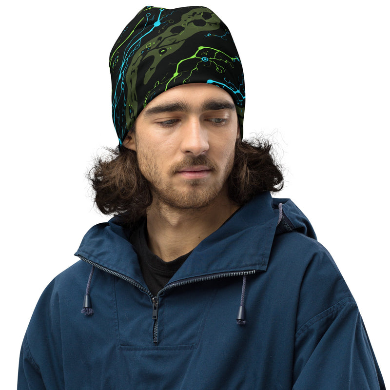 Neuro-Stripe Bio-Neural Night CAMO Beanie - Head