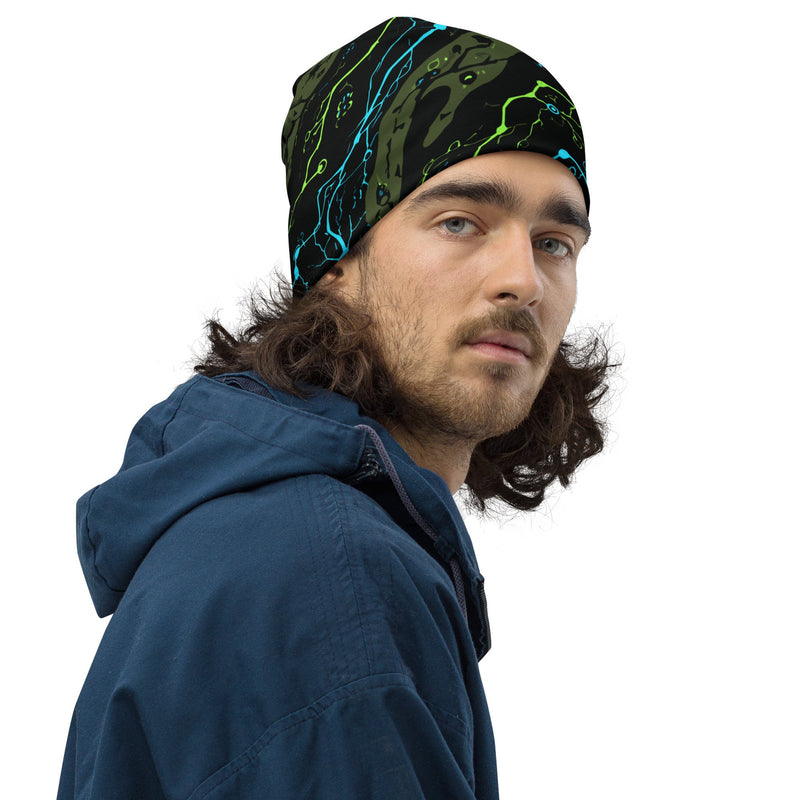 Neuro-Stripe Bio-Neural Night CAMO Beanie - Head
